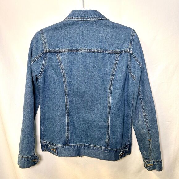 Forever 21 stone wash denim trucker jacket 100% cotton 90s Y2K Size S - Picture 2 of 6